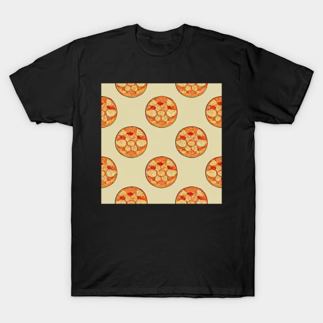 Round Pizza Time T-Shirt by baseCompass